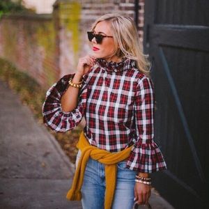 Elizabeth Wilson Katherine Long Sleeve Plaid Large